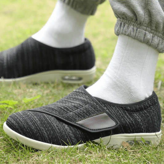 Breda Skor Diabetiker Ortopedisk Design Andningsbar Mesh-1
