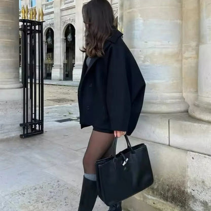 Dam Kappa Överdimensionerad Vinterdesign Hållbart Tyg-4