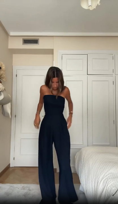Kvinnors Jumpsuit Klassisk Stil Flödande Tyg-5