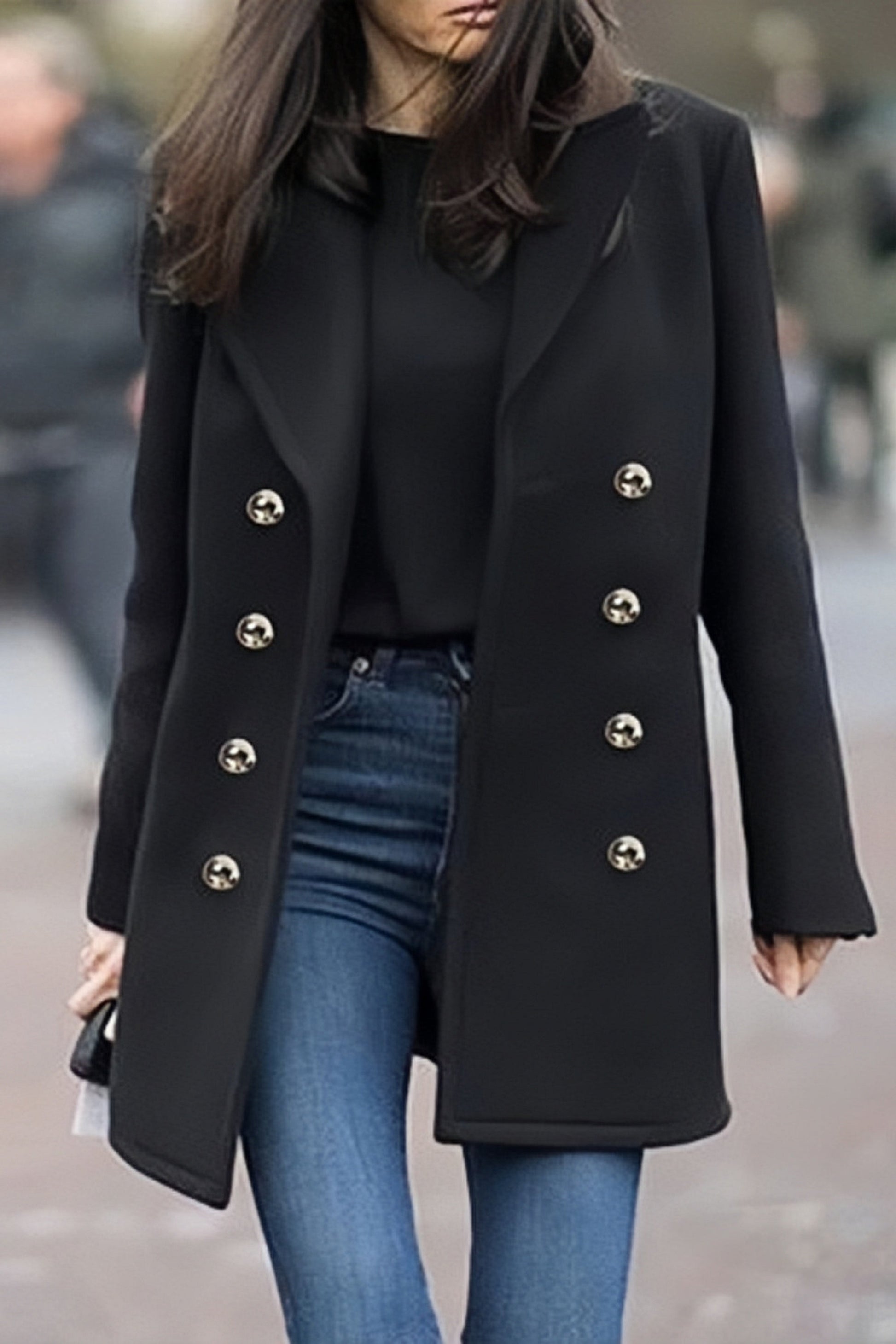 Kvinna Vinterklänning Långärmad Avslappnad Polyester 4