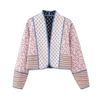 Variant image for Dam Blazer Vintage Blommönster Högkvalitativt Tyg-9