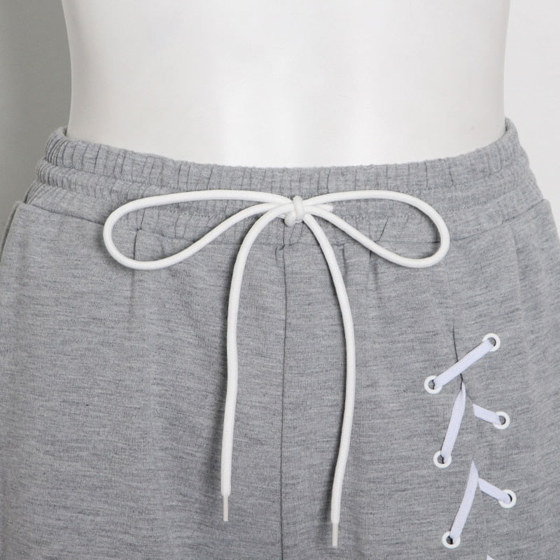 Herr Joggingbyxor Monokrom Polyester Loose Fit-4