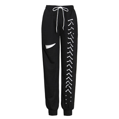 Herr Joggingbyxor Monokrom Polyester Loose Fit-3