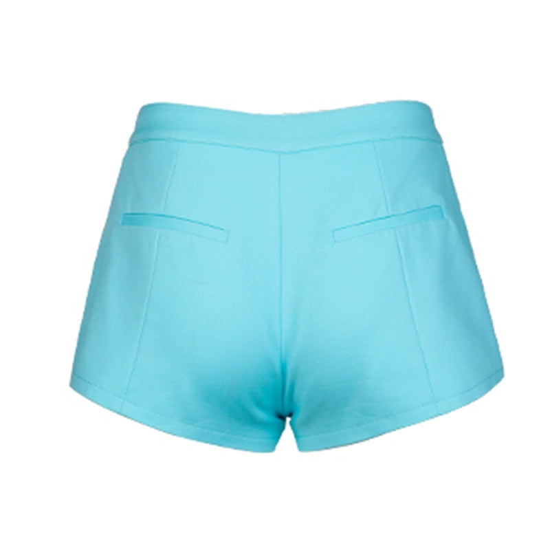 Dam Shorts Asymmetrisk Design Bomull med Patchworkdetaljer-3