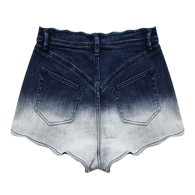 Dam Denimshorts Hängande Stil Bomull Polyester-2