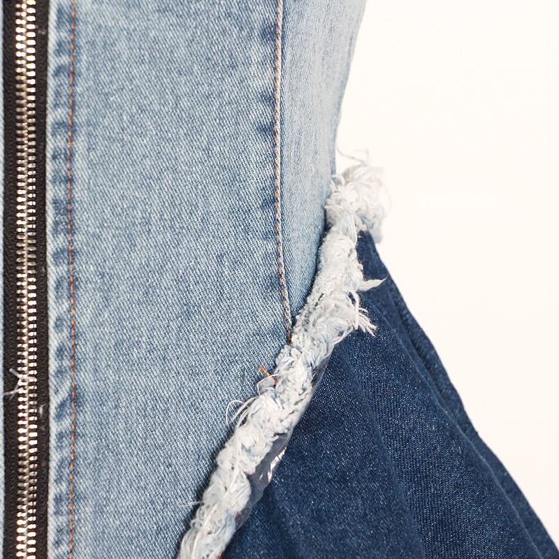 Dam Spaghetti-top Asymmetrisk Design Bomull Polyester-6