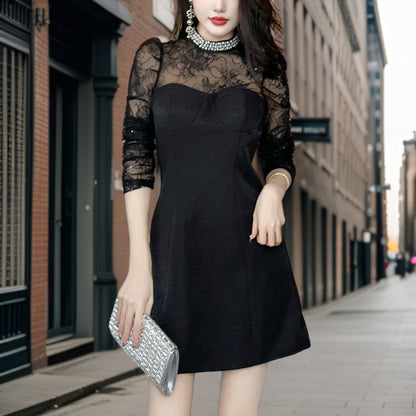 Variant image for Dam Klänning A-linjeformad Flödande Högkvalitativt Material-1