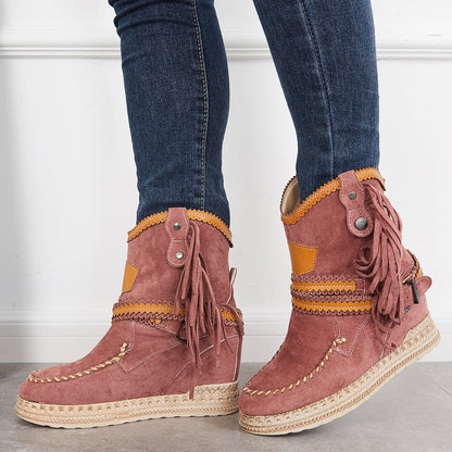 Dam Fritidsstövlar Skräddarsydda Hållbart Läder och Textil-5