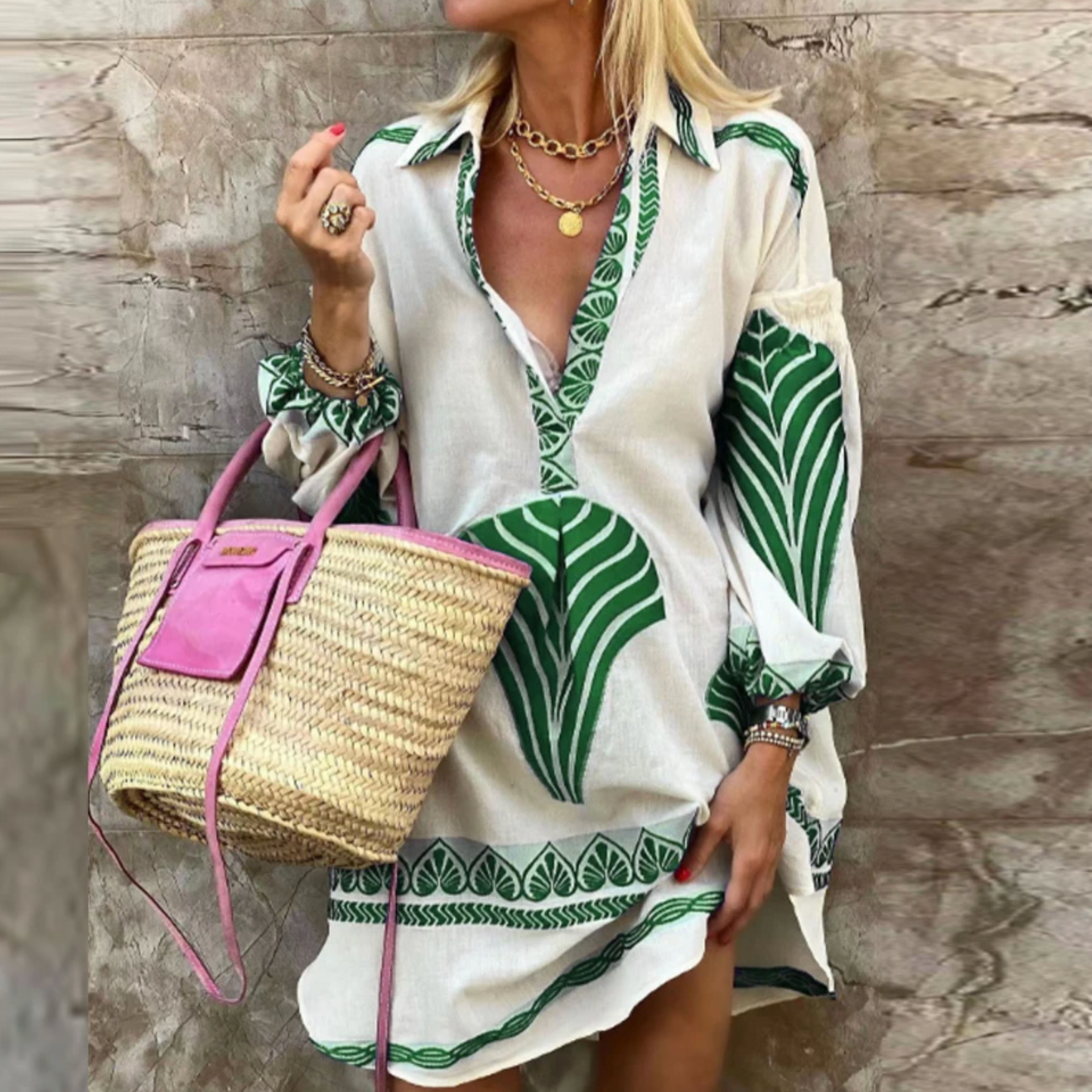 Fina Dam Klänningar Lätt och Luftig Design Polyester-1