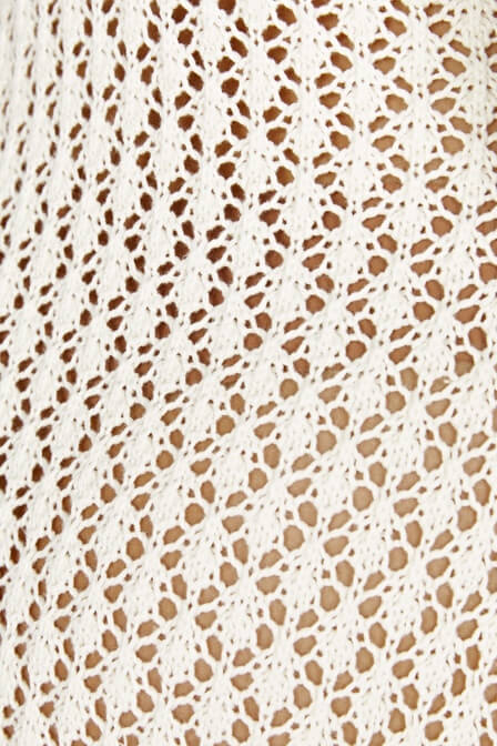 Maxiklänning Dam Virkad med Djup V-Hals och Långa Ärmar i 100% Bomull – Elegant Festklänning 4