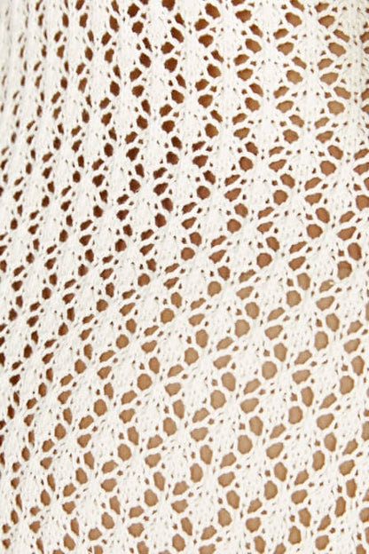 Maxiklänning Dam Virkad med Djup V-Hals och Långa Ärmar i 100% Bomull – Elegant Festklänning 4