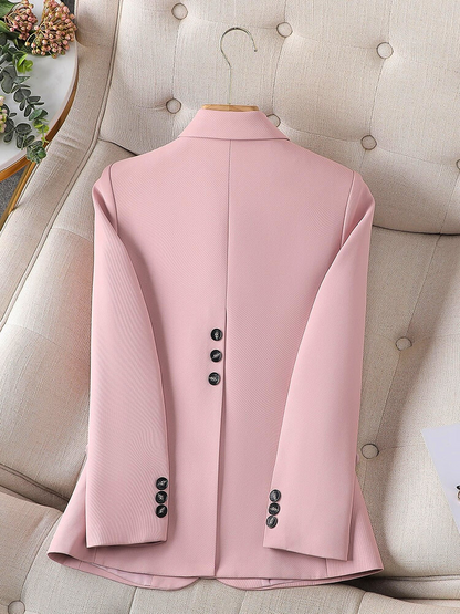 Kvinnors Blazer Skräddarsydd Slim Fit Högkvalitativt Tyg-3