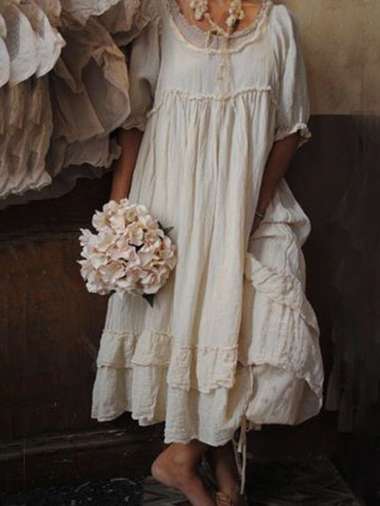 Variant image for Damklänning Informell Stil Lätt Material Elegant Silhuett-1