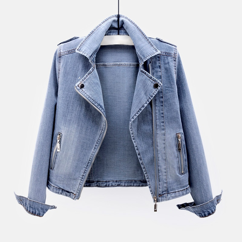 Damjacka Denim Skräddarsydd Silhuett Miljövänlig-1