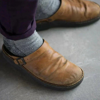 Mäns Sommarträsko Ergonomisk Trä och Textil-2