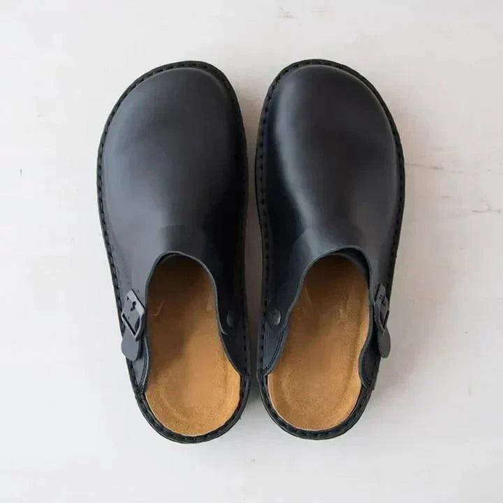Mäns Sommarträsko Ergonomisk Trä och Textil-4
