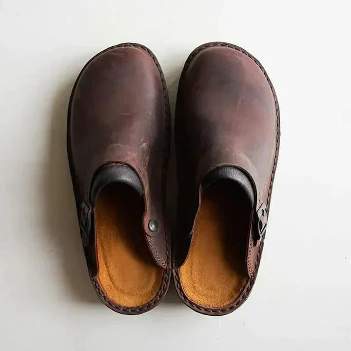 Mäns Sommarträsko Ergonomisk Trä och Textil-6