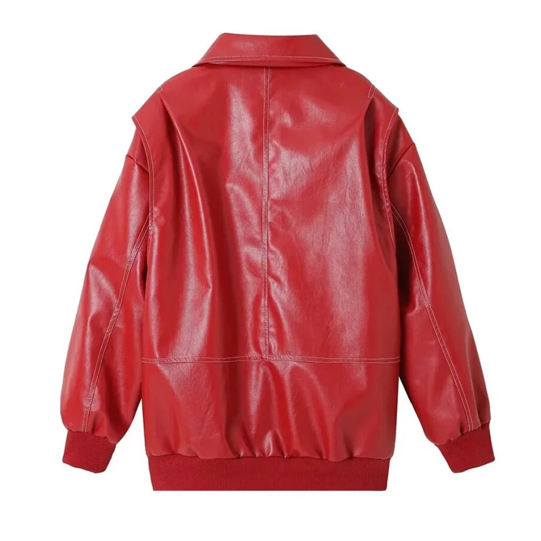Damjacka Vintage med Dragkedja och Praktiska Väskor i Polyester 2
