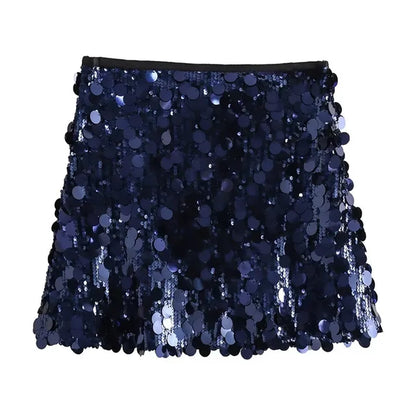 Kvinnors Mini Paljettkjol Elegant Polyester för Fest och Utekvällar 6