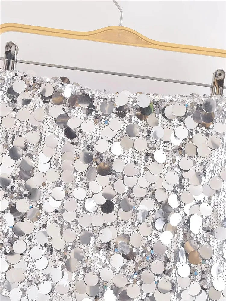 Kvinnors Mini Paljettkjol Elegant Polyester för Fest och Utekvällar 4
