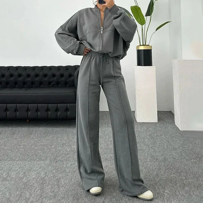 Variant image for Snygga Byxor Dam Avslappnad Bred Ben Polyester och Bomull-16