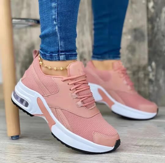 Kvinnors Sneakers Nätmaterial Avslappnad Stil-2