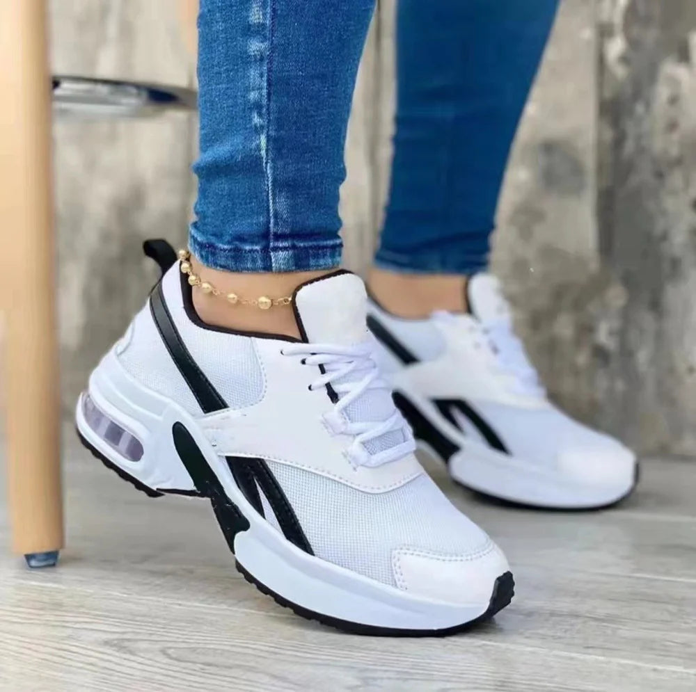 Kvinnors Sneakers Nätmaterial Avslappnad Stil-1