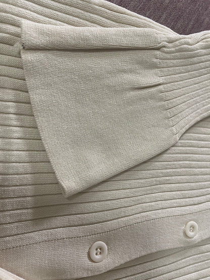 Dam Lång Byxdräkt Stickad Viskos Polyester-4