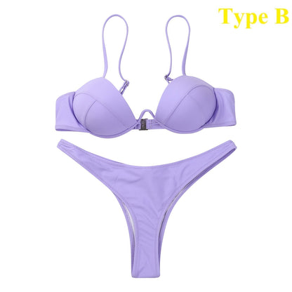 Variant image for Dam Bikini Monokrom Bandage Vadderad Elastiskt Tyg-33