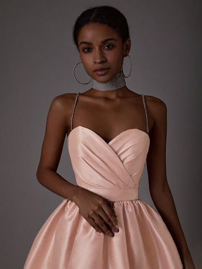 Kvinnors A-Line Mini Klänning Spaghetti Band Polyester 3