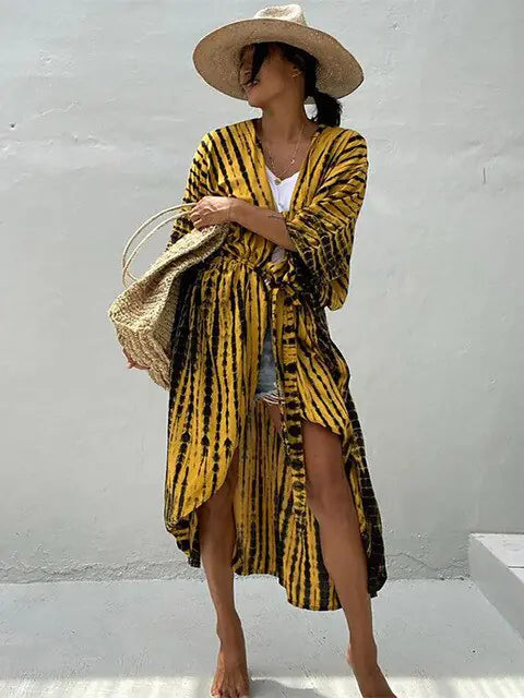Variant image for Kvinnors Strandpareo Boho Stil Lätt Batik-14