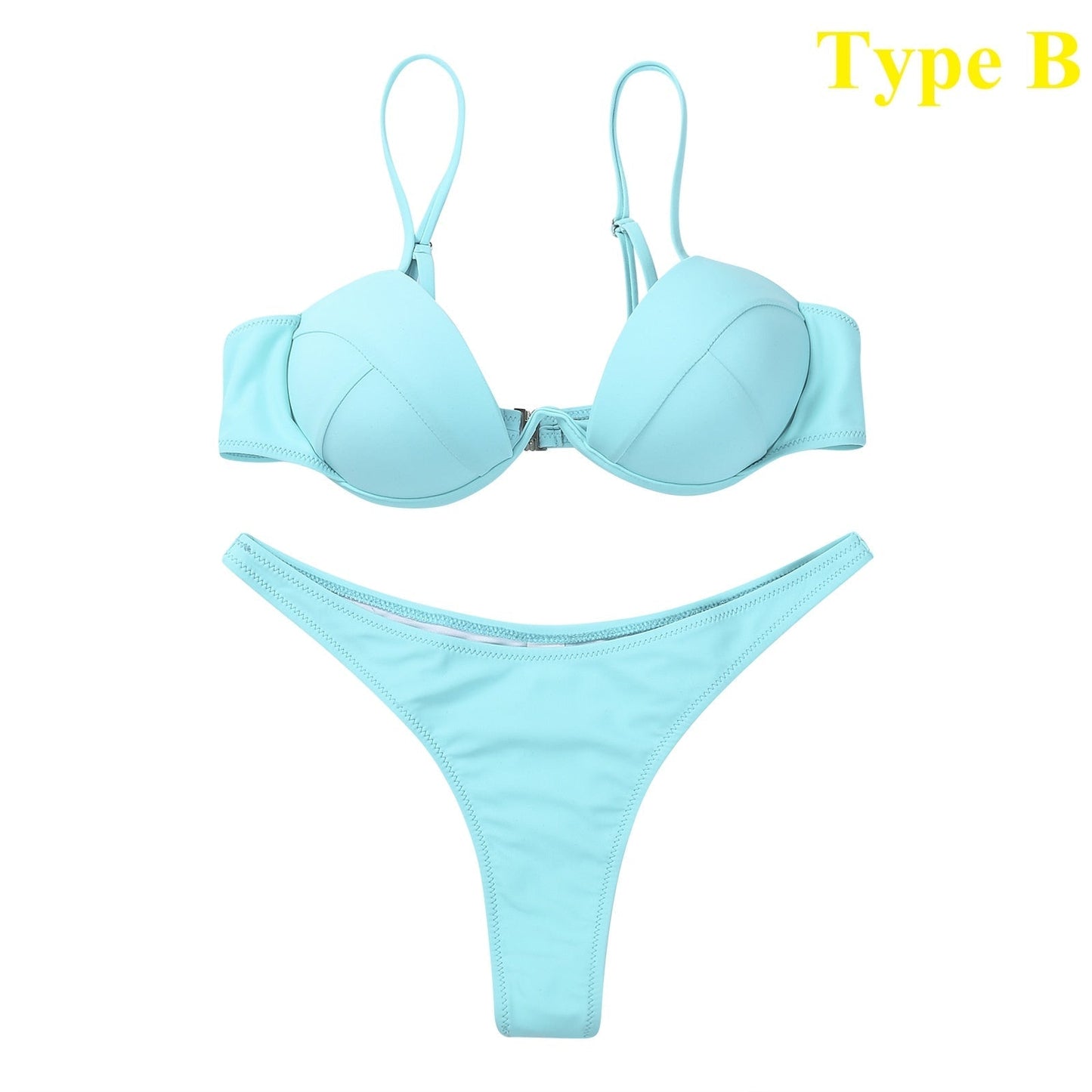 Variant image for Dam Bikini Monokrom Bandage Vadderad Elastiskt Tyg-25