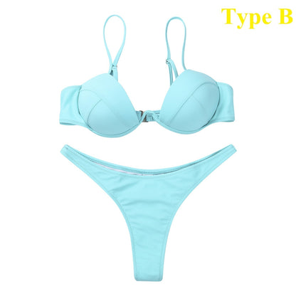 Variant image for Dam Bikini Monokrom Bandage Vadderad Elastiskt Tyg-25