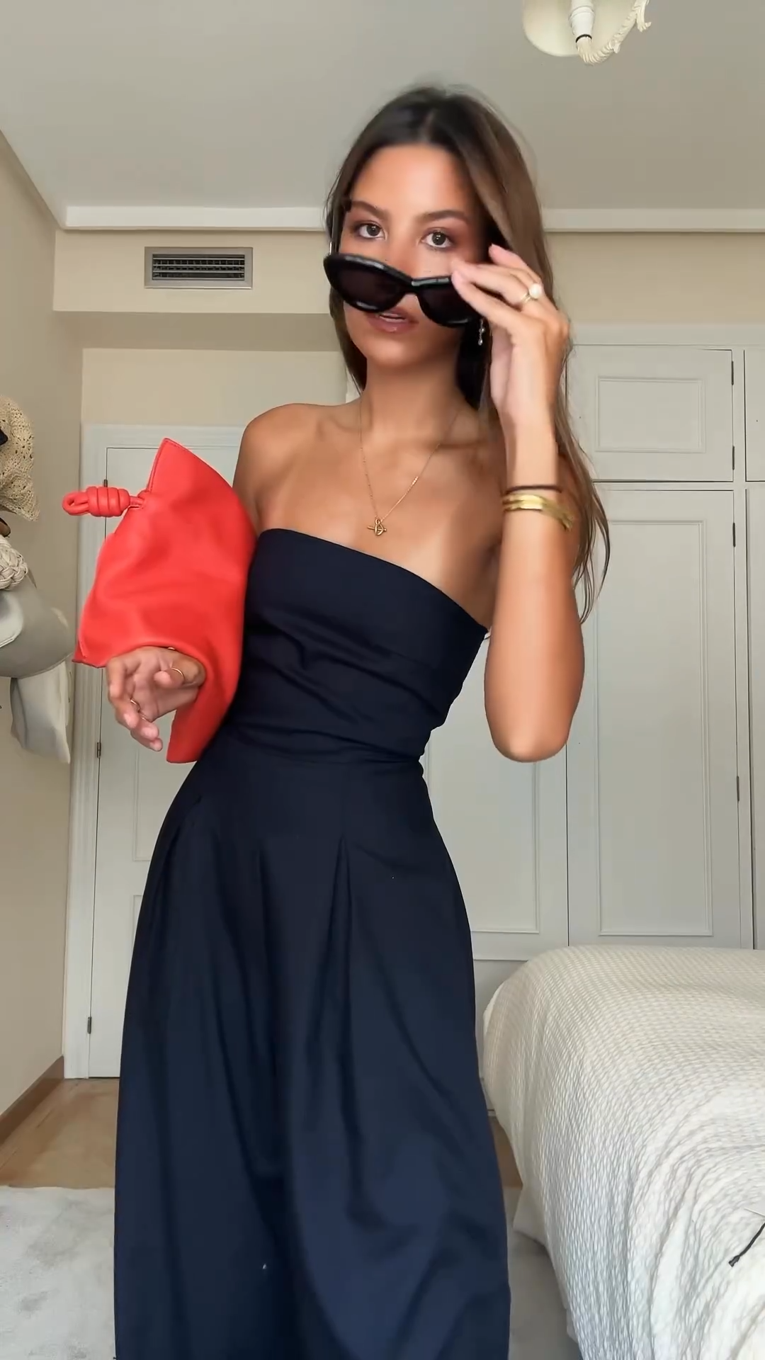 Kvinnors Jumpsuit Klassisk Stil Flödande Tyg-2