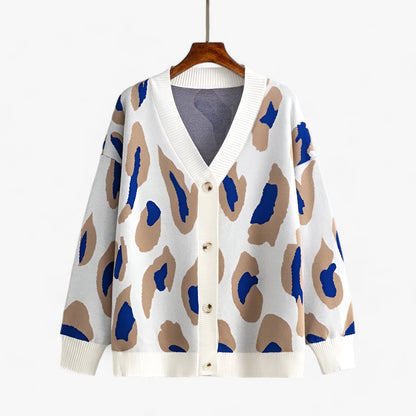 Variant image for Dam Lång Kofta V-ringad Löst Snitt Mjukt Material-1