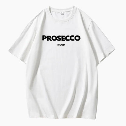 Dam T Shirt Överdimensionerad Rund Halsringning Bomull Prosecco Mood-5