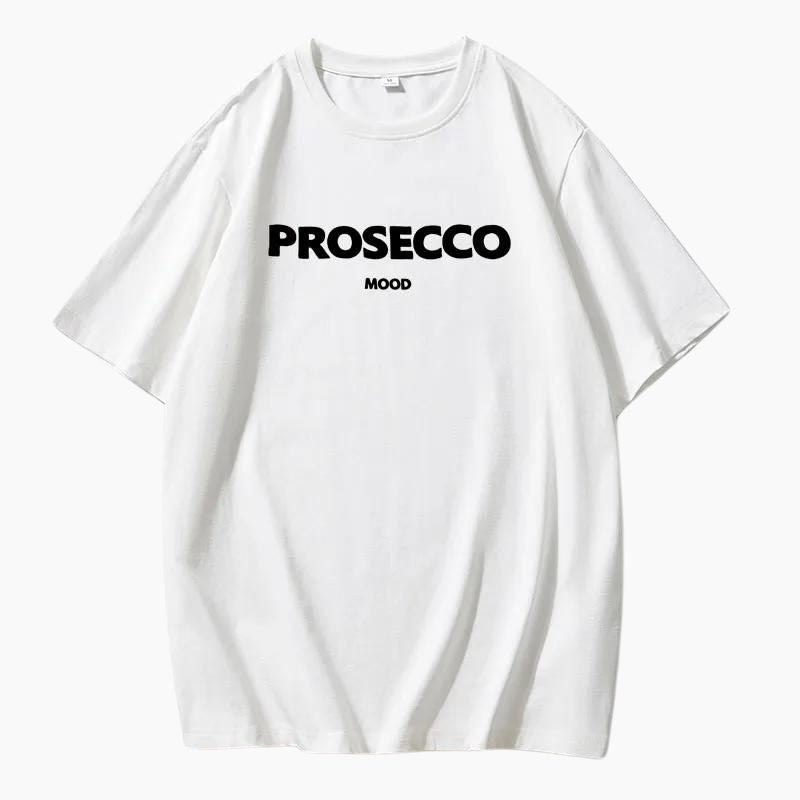 Variant image for Dam T Shirt Överdimensionerad Rund Halsringning Bomull Prosecco Mood-6