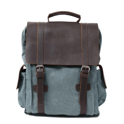 Unisex Ryggsäck Kompakt Canvas Vintage Stil Durable Material 1