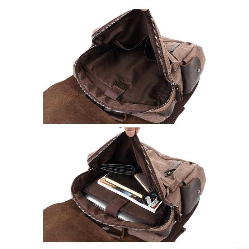 Unisex Ryggsäck Kompakt Canvas Vintage Stil Durable Material 5