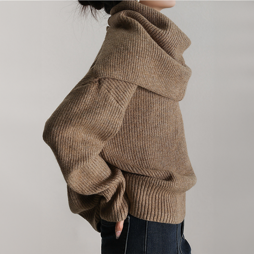 Dam Pullover Klassisk Design Mjuk Akrylblandning-6