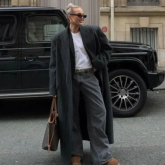 Kvinnors Trenchrock Klassisk Design Högkvalitativ Polyester-1
