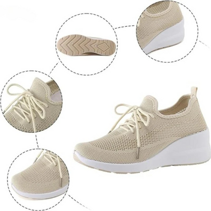Kvinnors Sneakers Modern Design Andningsbara Material-4