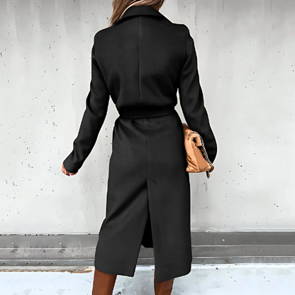 Dam Lång Kappa Wrap Stil Högkvalitativt Material-4