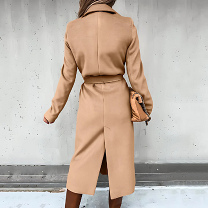 Dam Lång Kappa Wrap Stil Högkvalitativt Material-2