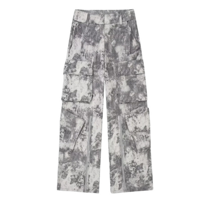 Snygga Byxor Dam Vintage Med Fickor I Patch Bomull-1