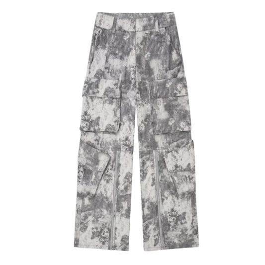 Snygga Byxor Dam Vintage Med Fickor I Patch Bomull-1