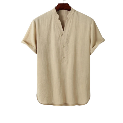 Variant image for Herrskjorta Kort Ärmar Linne Polyester Viskos-1