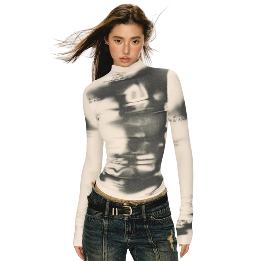 Vintage Långärmad Blus för Dam i Polyester – Tidlös Stil, Maskintvättbar, Flera Färger och Storlekar 5