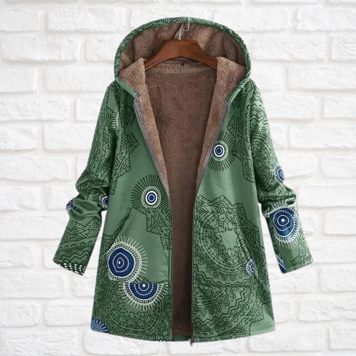 Damjacka Vintage Design i Kashmir och Siden med Huva 12