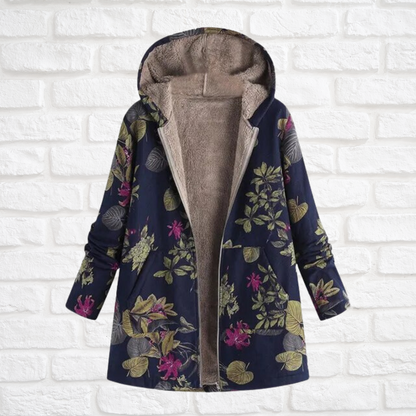 Damjacka Vintage Design i Kashmir och Siden med Huva 3